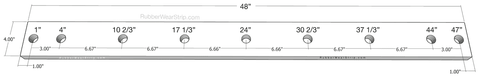 Bolt pattern 48: 1 - 4 - 10 2/3