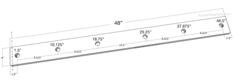 Bolt pattern 48": 1.5 - 10 - 18.75
