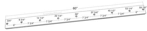 Bolt pattern 60": 0.75 - 6.75 - 14.5
