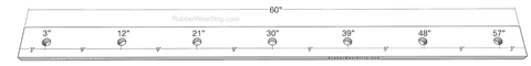 Bolt pattern 60": 3 - 12 - 21