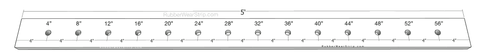 Bolt pattern 60": 4 - 8 - 12
