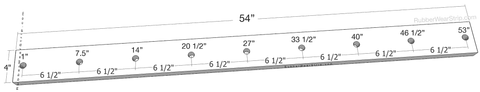 Bolt pattern 54": 1 - 7.5 - 14
