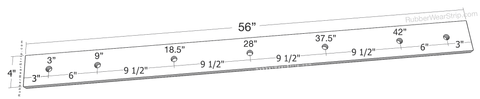Bolt pattern 56": 3 - 9 - 18.5