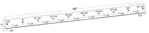 Bolt pattern 66": 0.875 - 8 - 15.125